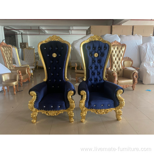 wood gold chairs wedding luxury,King chair throne